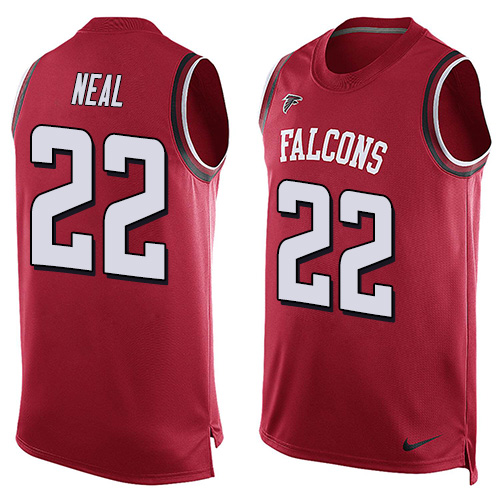 Men's Limited Keanu Neal Nike Jersey Red - #22 Player Name & Number Tank Top NFL Atlanta Falcons